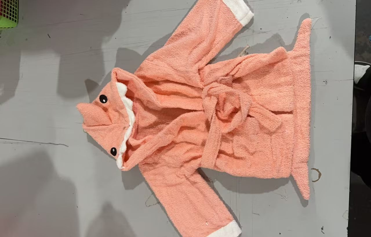Children's Hooded Absorbent Animal-shaped Bathrobe