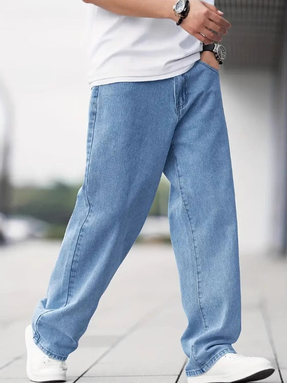Men's Loose Straight Denim Jeans