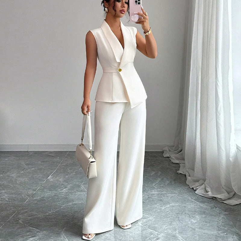 Chic Straight-Leg Suit Set