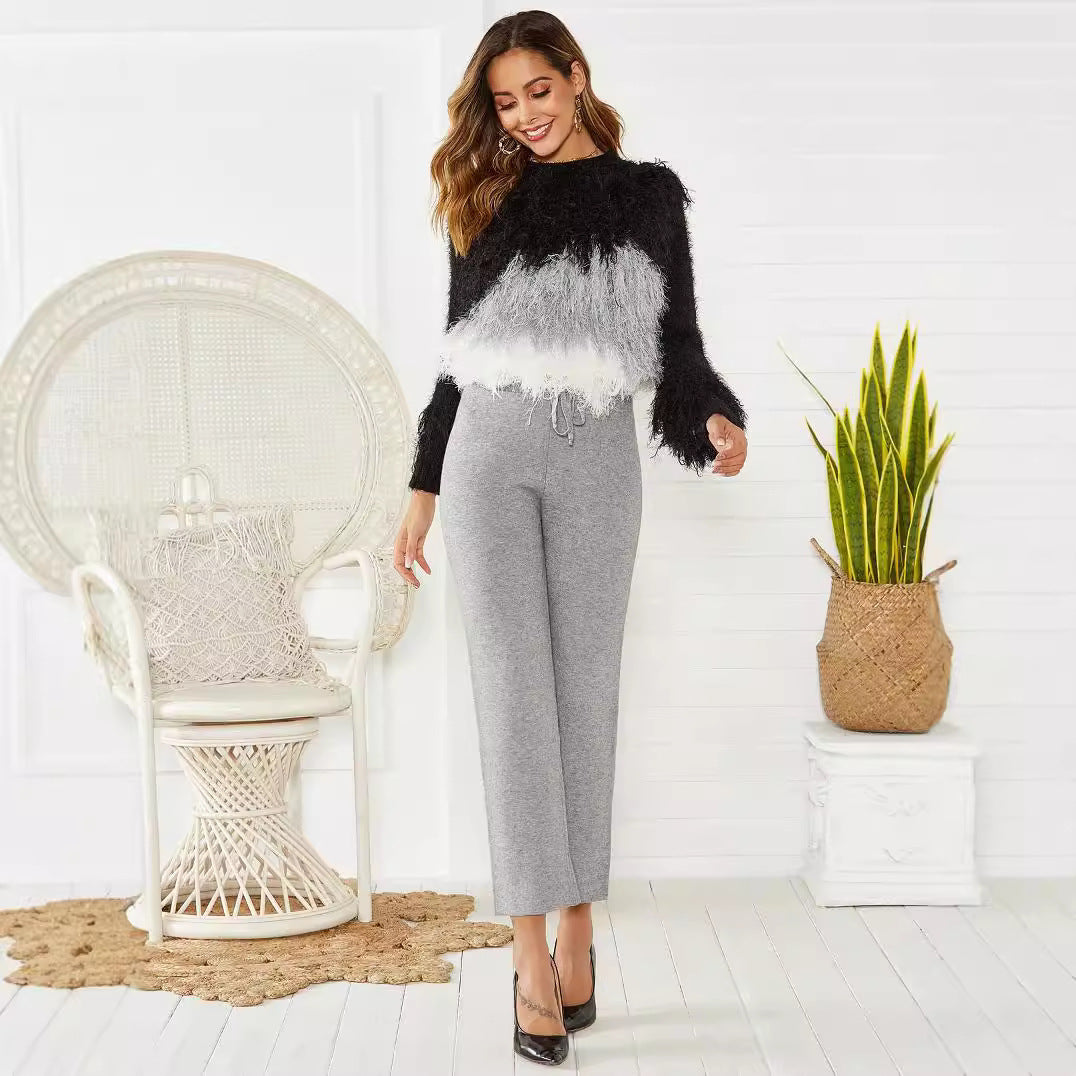 Mid-Waist Slimming Stretch Pants