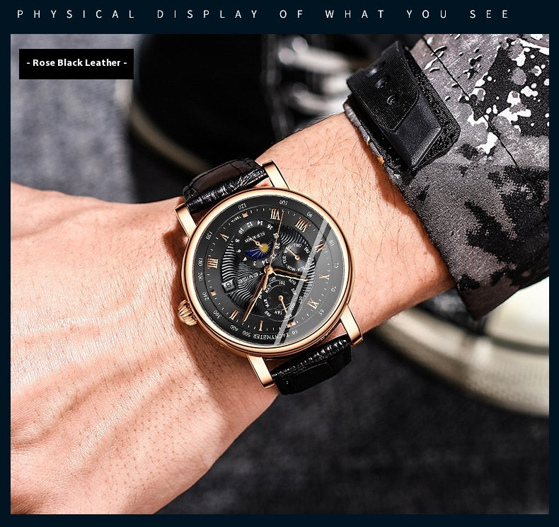 Men's Large Dial Mechanical Watch