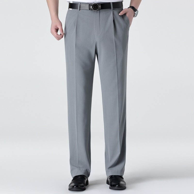 Men's Mulberry Silk Loose Fit Straight Pants