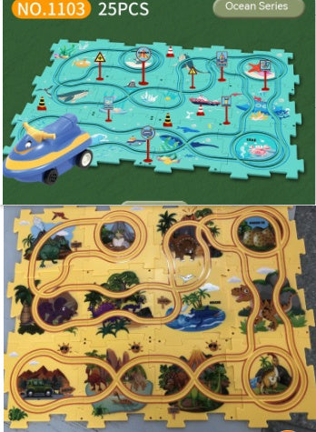 Kids Electric Railroad Puzzle Toy