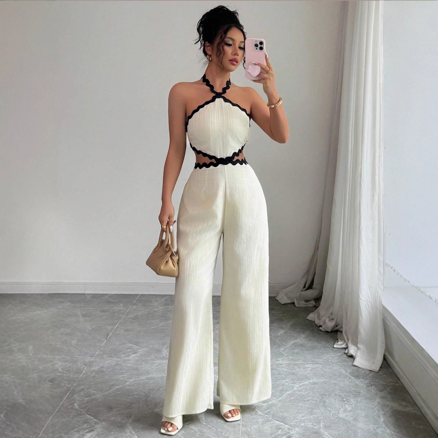 Women’s Lace Halter Jumpsuit