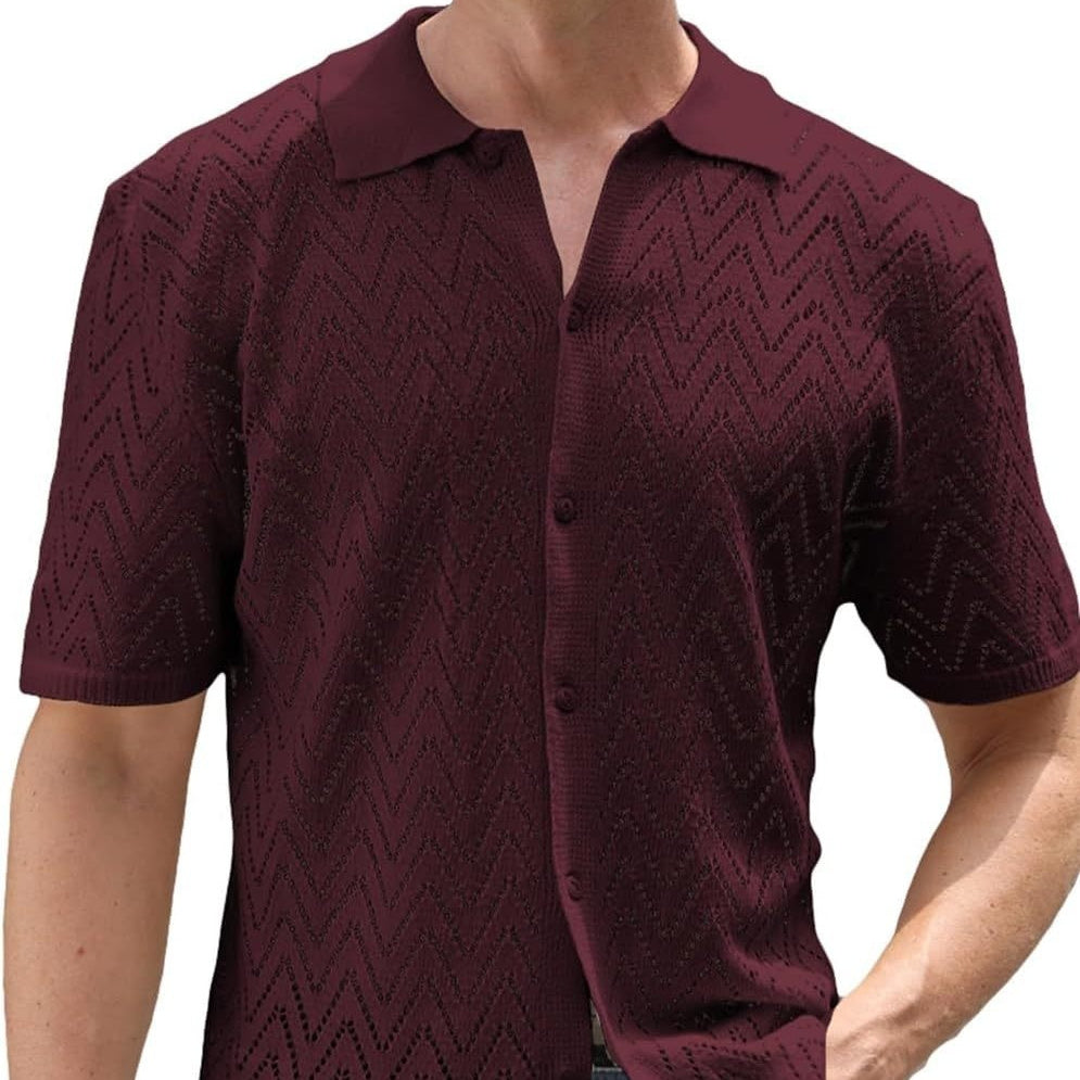 Men’s Hollow Out Casual Shirt