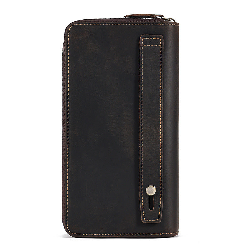 New Long Genuine Leather Wallet Men's